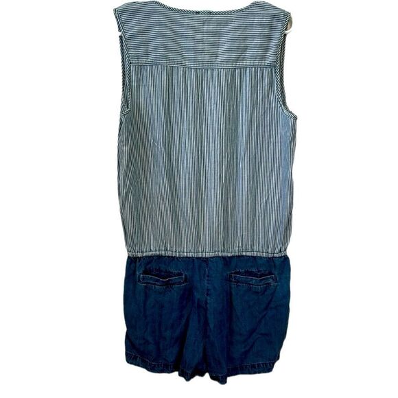 C and C California romper denim with striped denim top size small - Picture 4 of 13